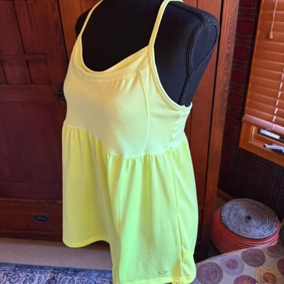 Champion Racerback Neon Yellow Tank Top Size Large - Picture 2 of 8